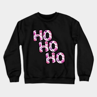 Ho Ho Ho In Pink Christmas Ornaments Crewneck Sweatshirt